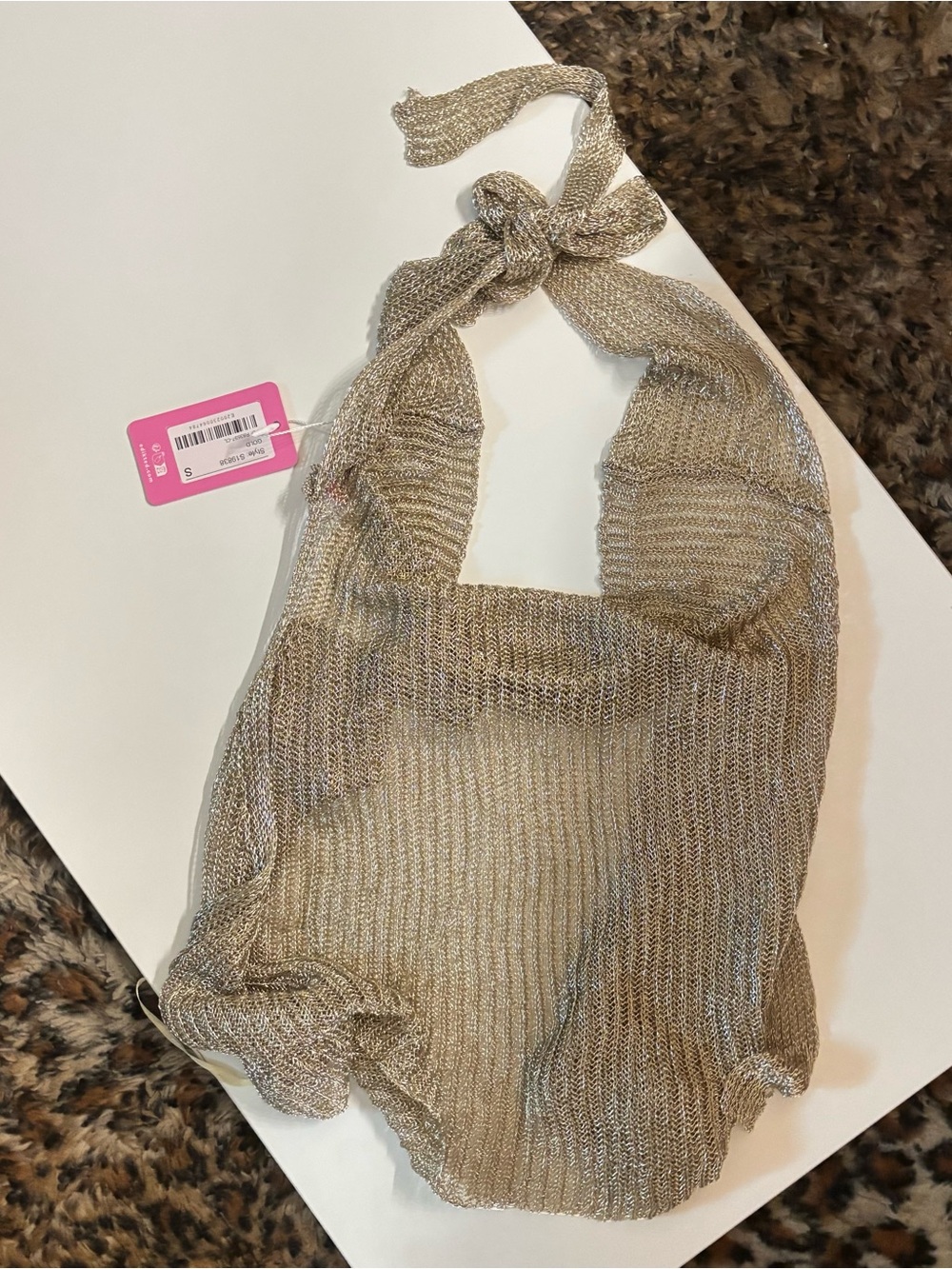 Edikted halter mesh tie top